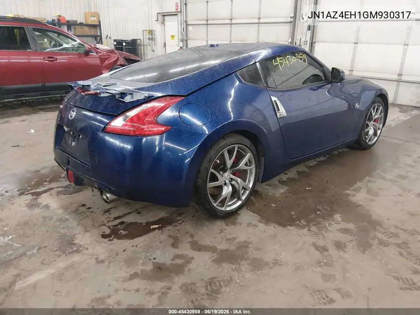 2016 Nissan 370Z Sport Tech VIN: JN1AZ4EH1GM930317 Lot: 45430959