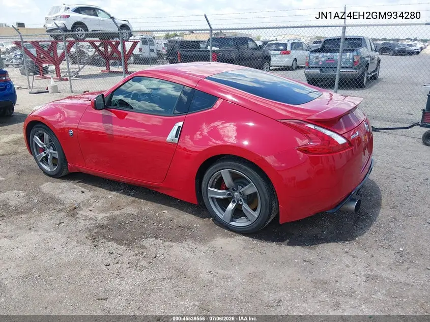 2016 Nissan 370Z Sport VIN: JN1AZ4EH2GM934280 Lot: 45539556