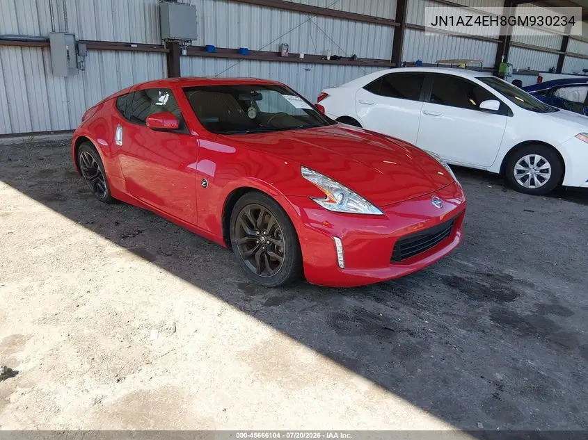 2016 Nissan 370Z VIN: JN1AZ4EH8GM930234 Lot: 45666104