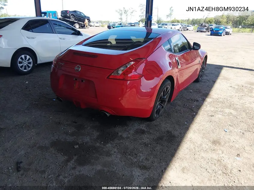 2016 Nissan 370Z VIN: JN1AZ4EH8GM930234 Lot: 45666104