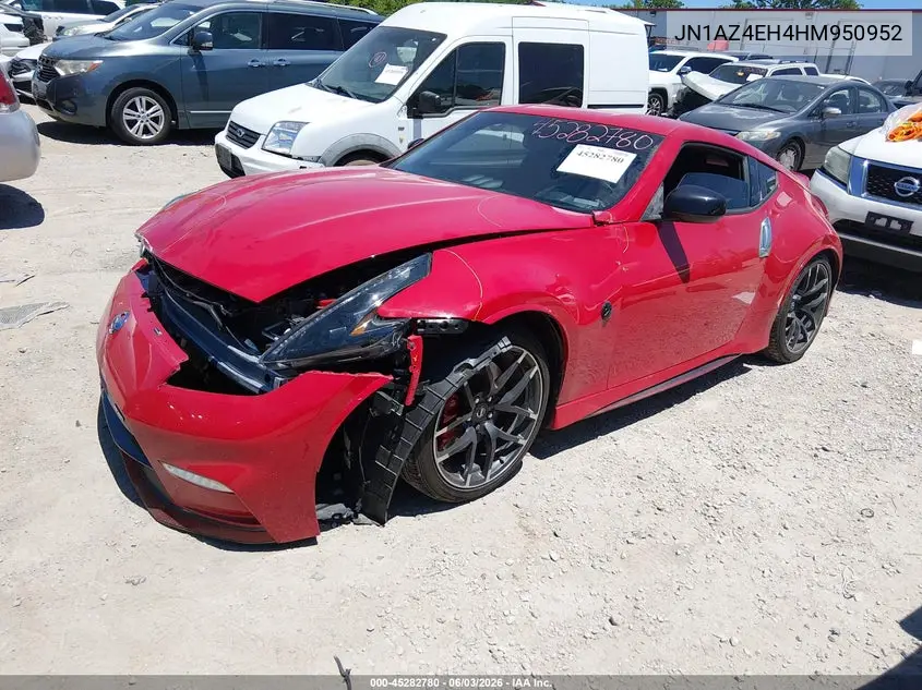 2017 Nissan 370Z Nismo Tech VIN: JN1AZ4EH4HM950952 Lot: 45282780