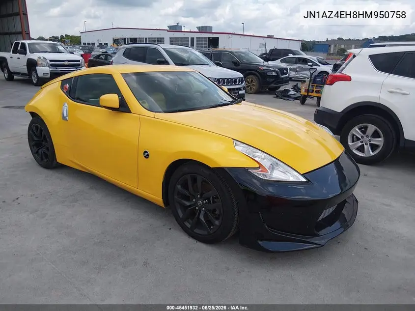 2017 Nissan 370Z Nismo/Nismo Tech/Sport/Sport Tech/Touring VIN: JN1AZ4EH8HM950758 Lot: 45451932