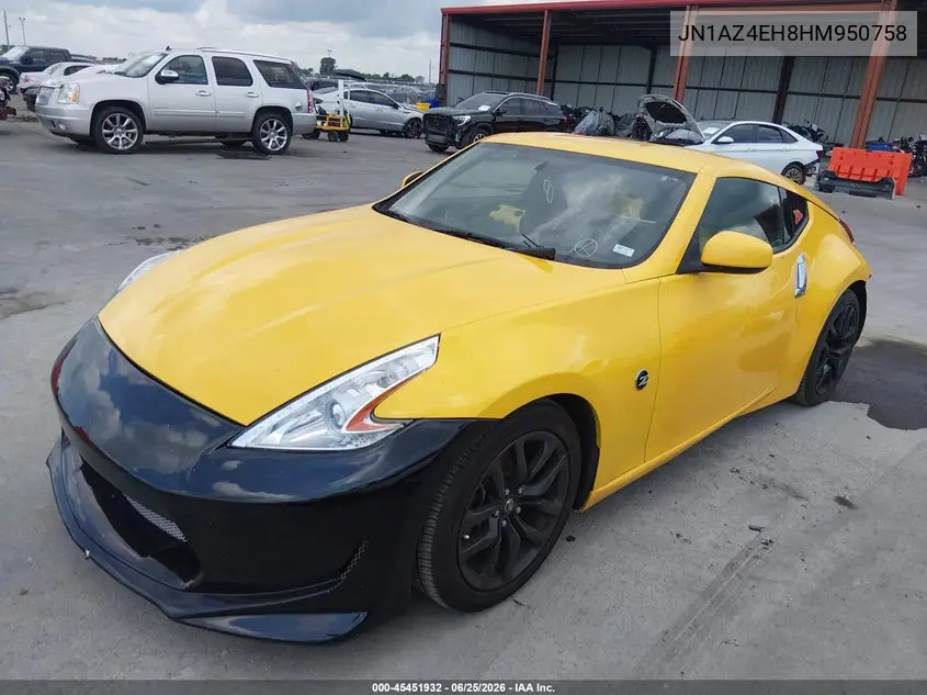 2017 Nissan 370Z Nismo/Nismo Tech/Sport/Sport Tech/Touring VIN: JN1AZ4EH8HM950758 Lot: 45451932