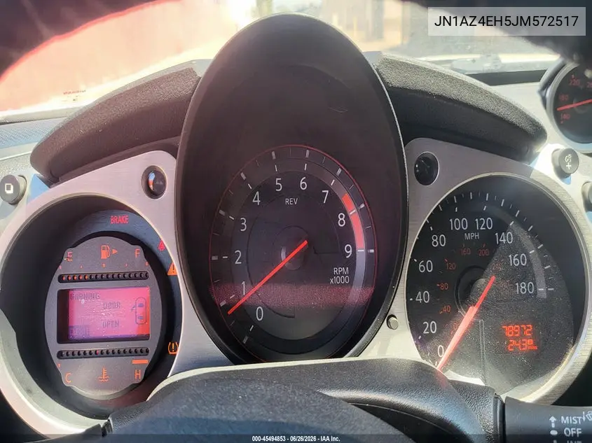 2018 Nissan 370Z VIN: JN1AZ4EH5JM572517 Lot: 45494853