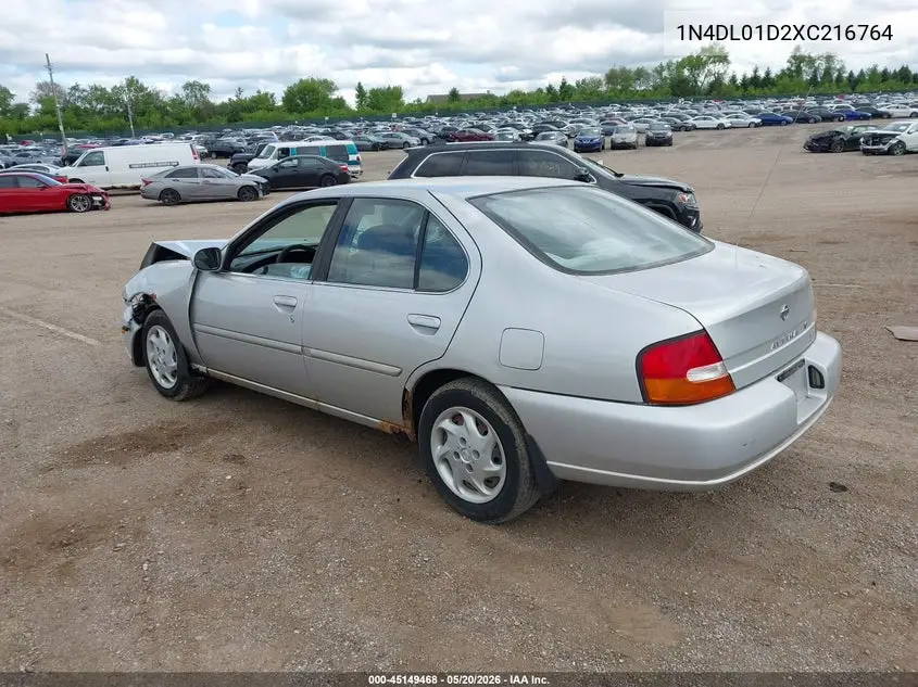 1999 Nissan Altima Gle/Gxe/Se/Se-L/Xe VIN: 1N4DL01D2XC216764 Lot: 45149468