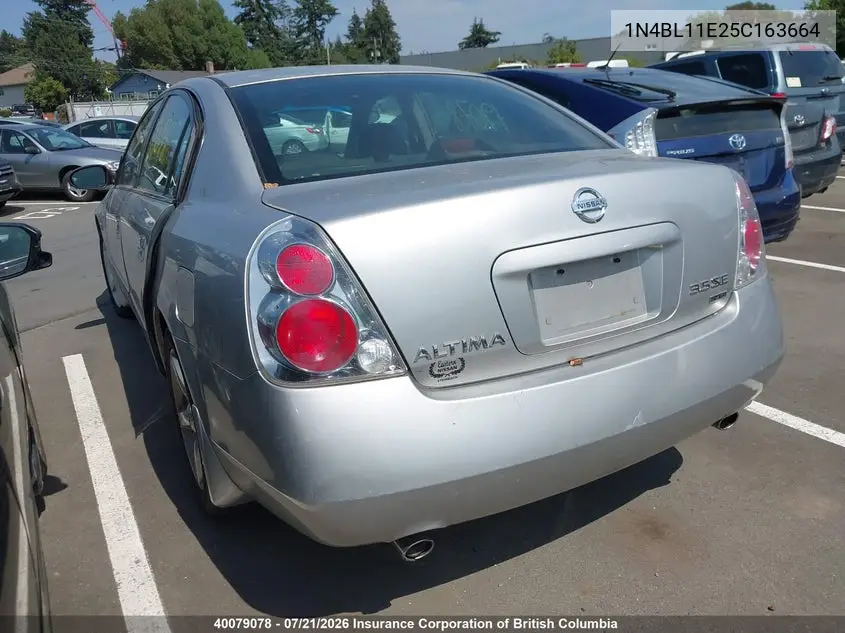 2005 Nissan Altima Se/Sl/Se-R VIN: 1N4BL11E25C163664 Lot: 40079078