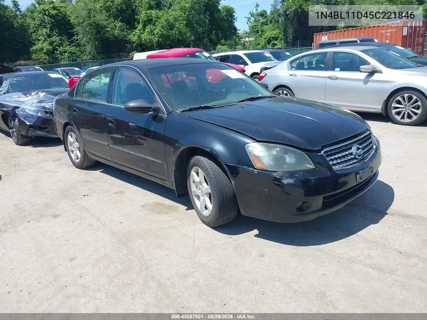 2005 Nissan Altima 3.5 Sl VIN: 1N4BL11D45C221846 Lot: 45257001