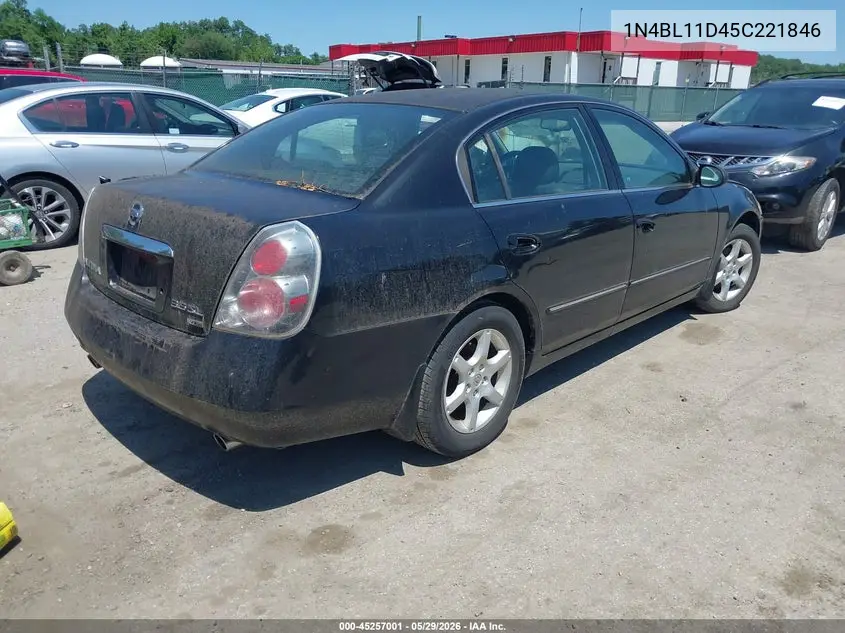 2005 Nissan Altima 3.5 Sl VIN: 1N4BL11D45C221846 Lot: 45257001