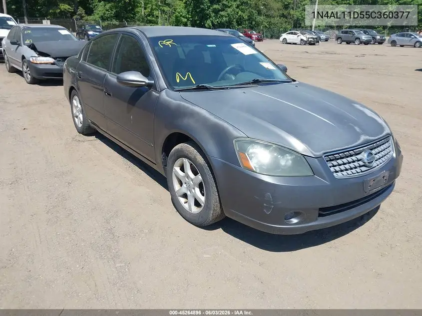 2005 Nissan Altima 2.5 S VIN: 1N4AL11D55C360377 Lot: 45264896