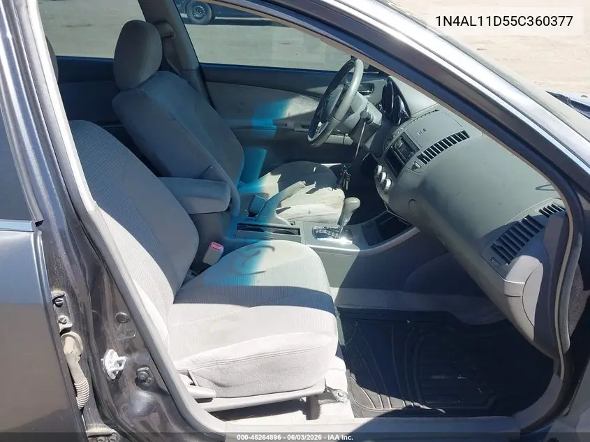 2005 Nissan Altima 2.5 S VIN: 1N4AL11D55C360377 Lot: 45264896