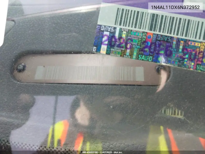 1N4AL11DX6N372952 2006 Nissan Altima 2.5 S