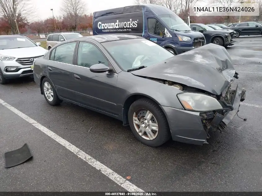 1N4AL11E36N424026 2006 Nissan Altima 2.5 S