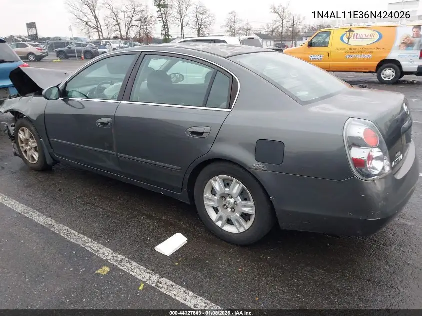 1N4AL11E36N424026 2006 Nissan Altima 2.5 S