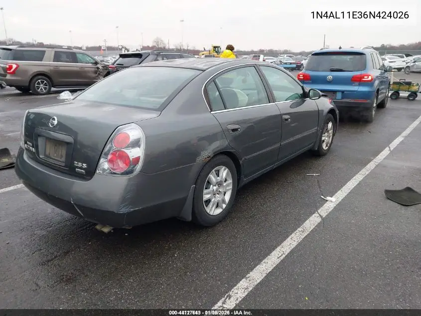 1N4AL11E36N424026 2006 Nissan Altima 2.5 S