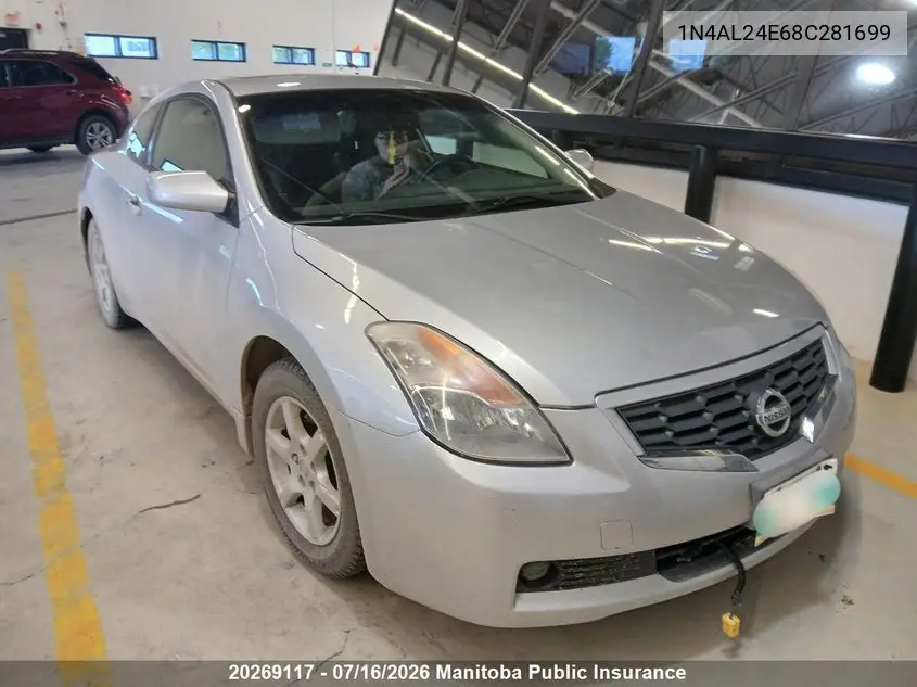 2008 Nissan Altima 2.5 S VIN: 1N4AL24E68C281699 Lot: 20269117