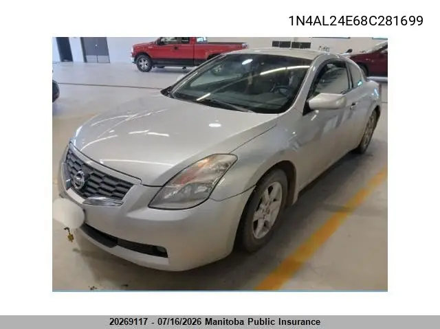 2008 Nissan Altima 2.5 S VIN: 1N4AL24E68C281699 Lot: 20269117