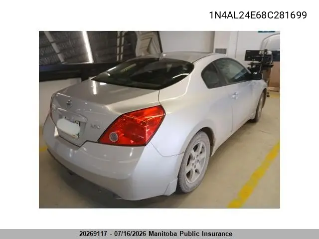 2008 Nissan Altima 2.5 S VIN: 1N4AL24E68C281699 Lot: 20269117