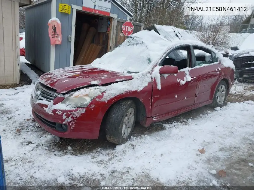 1N4AL21E58N461412 2008 Nissan Altima 2.5 S
