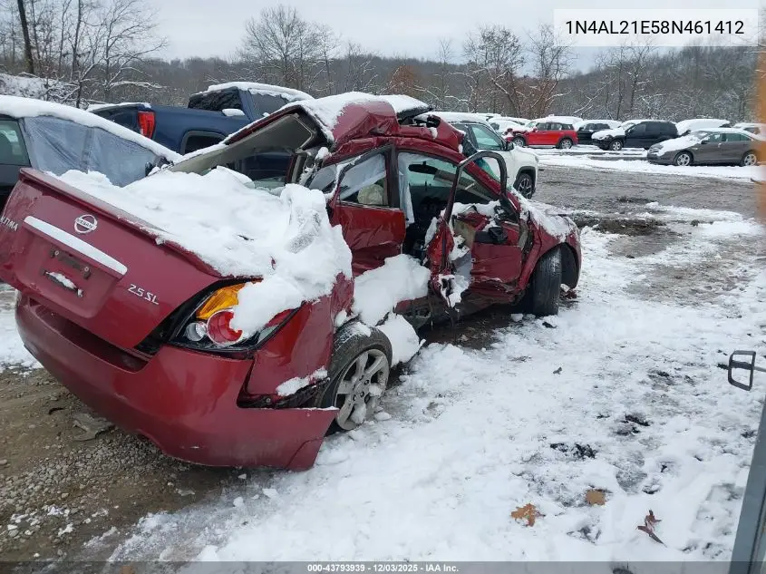 1N4AL21E58N461412 2008 Nissan Altima 2.5 S