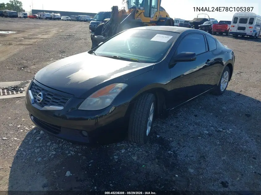 2008 Nissan Altima 2.5 S VIN: 1N4AL24E78C105387 Lot: 45236308