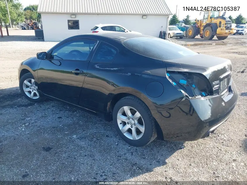 2008 Nissan Altima 2.5 S VIN: 1N4AL24E78C105387 Lot: 45236308
