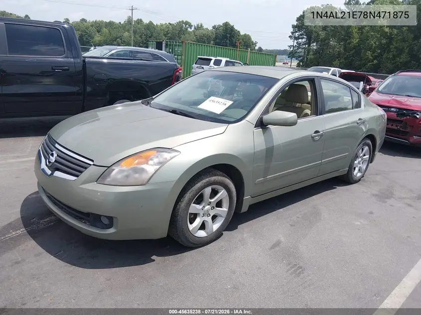 2008 Nissan Altima 2.5 Sl VIN: 1N4AL21E78N471875 Lot: 45635238