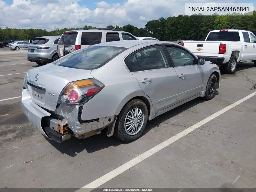 2010 Nissan Altima 2.5 S VIN: 1N4AL2AP5AN465841 Lot: 45466028