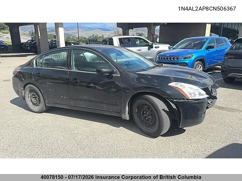 2012 Nissan Altima S VIN: 1N4AL2AP8CN506367 Lot: 40078150