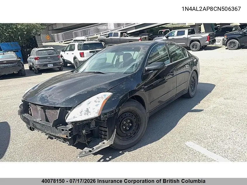 2012 Nissan Altima S VIN: 1N4AL2AP8CN506367 Lot: 40078150