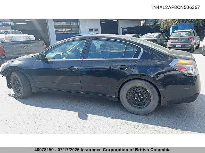 2012 Nissan Altima S VIN: 1N4AL2AP8CN506367 Lot: 40078150
