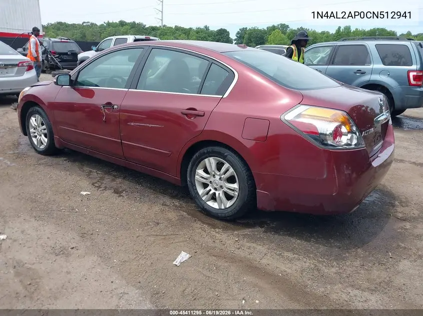 2012 Nissan Altima 2.5 S VIN: 1N4AL2AP0CN512941 Lot: 45411295