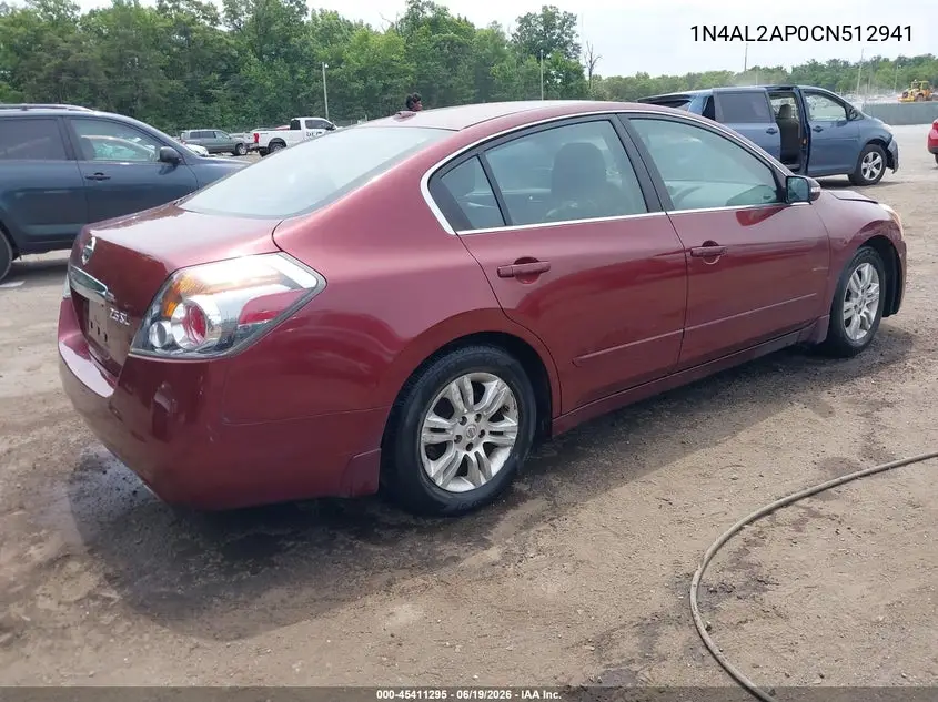 2012 Nissan Altima 2.5 S VIN: 1N4AL2AP0CN512941 Lot: 45411295