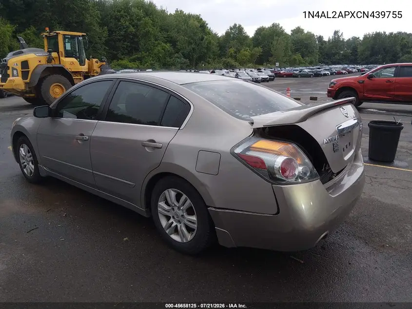 2012 Nissan Altima 2.5 S VIN: 1N4AL2APXCN439755 Lot: 45658125