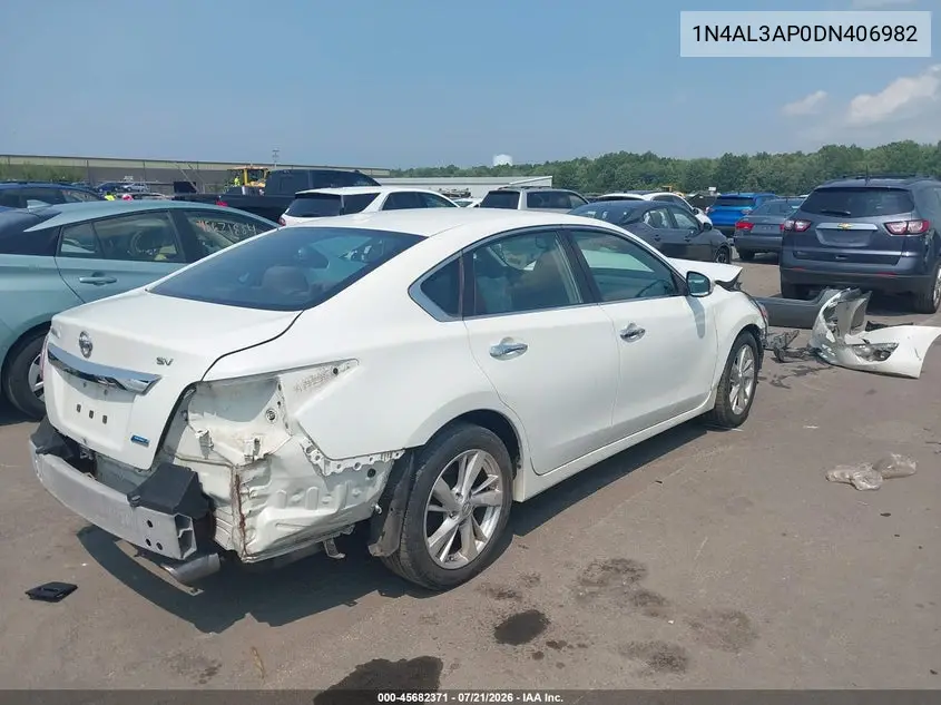 2013 Nissan Altima 2.5 Sv VIN: 1N4AL3AP0DN406982 Lot: 45682371