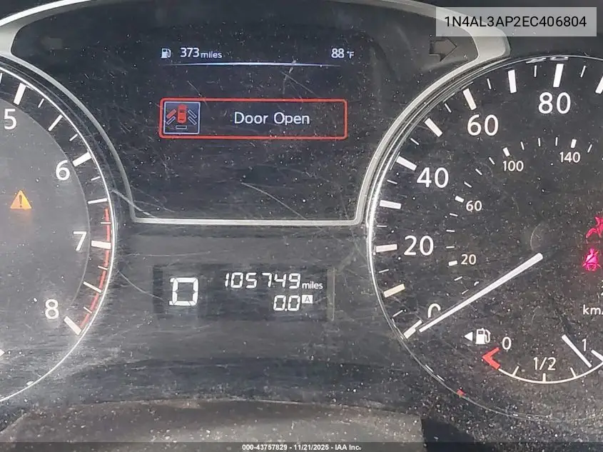 1N4AL3AP2EC406804 2014 Nissan Altima 2.5 S