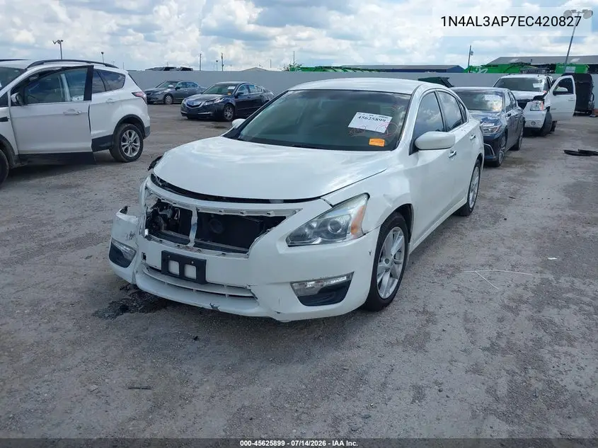 2014 Nissan Altima 2.5 Sv VIN: 1N4AL3AP7EC420827 Lot: 45625899