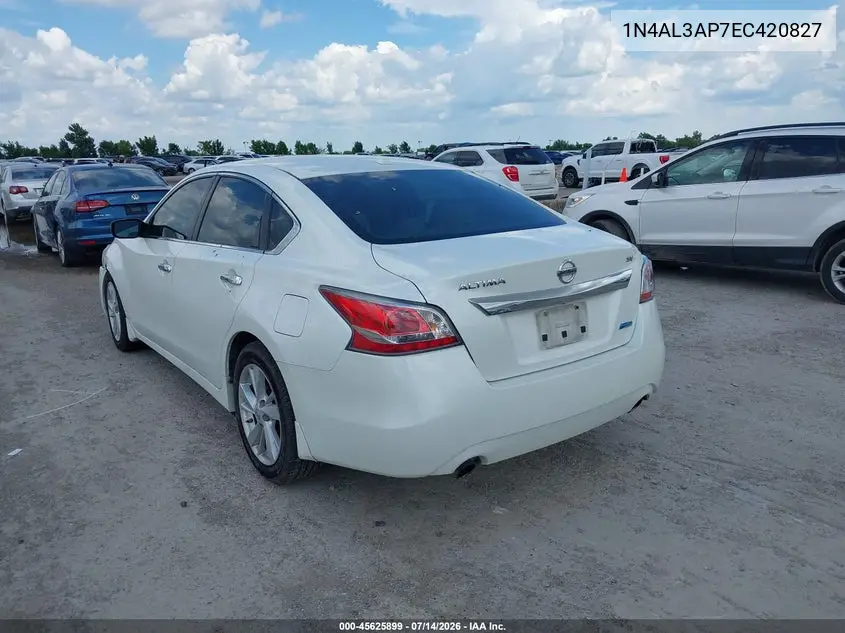 2014 Nissan Altima 2.5 Sv VIN: 1N4AL3AP7EC420827 Lot: 45625899