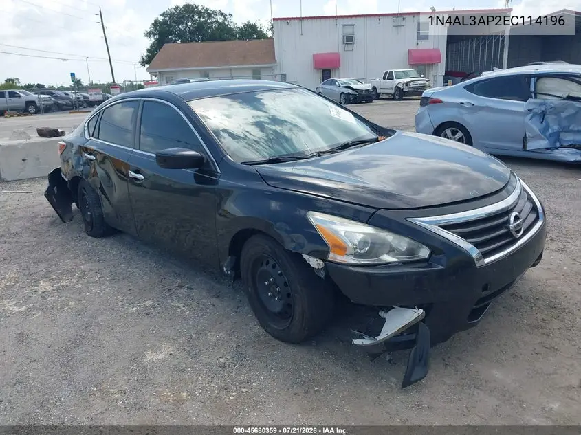 2014 Nissan Altima 2.5 S VIN: 1N4AL3AP2EC114196 Lot: 45680359