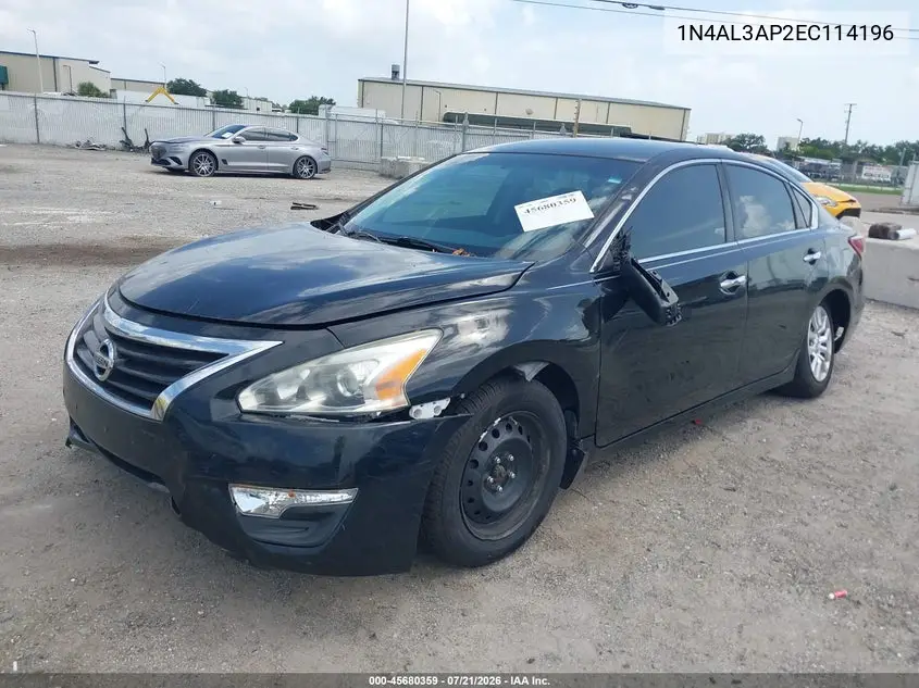 2014 Nissan Altima 2.5 S VIN: 1N4AL3AP2EC114196 Lot: 45680359