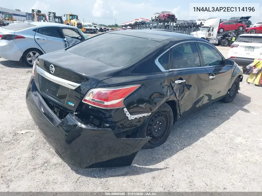 2014 Nissan Altima 2.5 S VIN: 1N4AL3AP2EC114196 Lot: 45680359
