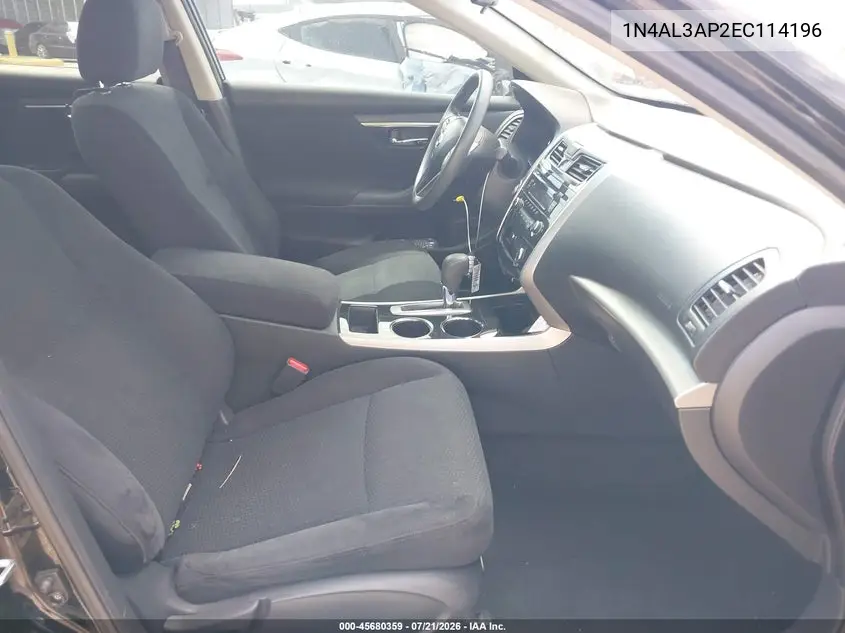 2014 Nissan Altima 2.5 S VIN: 1N4AL3AP2EC114196 Lot: 45680359