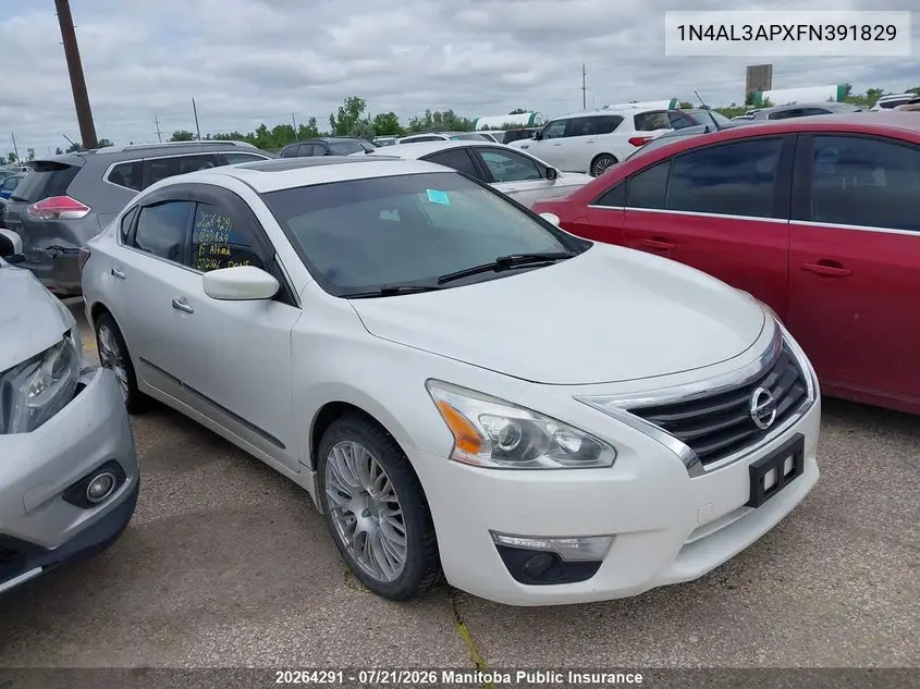 2015 Nissan Altima 2.5 Sv VIN: 1N4AL3APXFN391829 Lot: 20264291