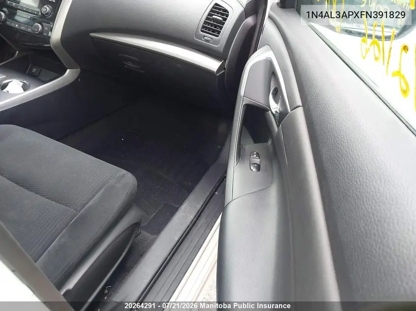 2015 Nissan Altima 2.5 Sv VIN: 1N4AL3APXFN391829 Lot: 20264291