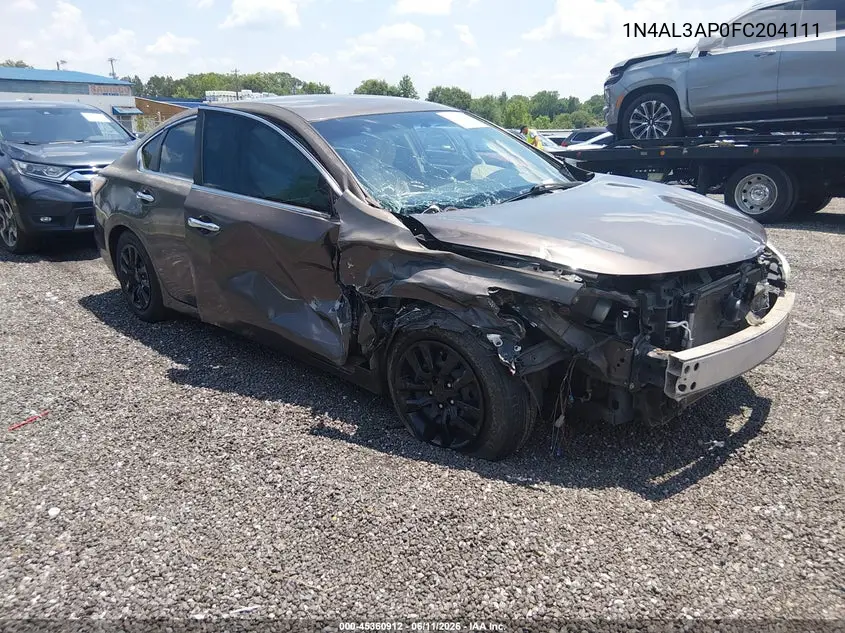 2015 Nissan Altima 2.5 S VIN: 1N4AL3AP0FC204111 Lot: 45360912