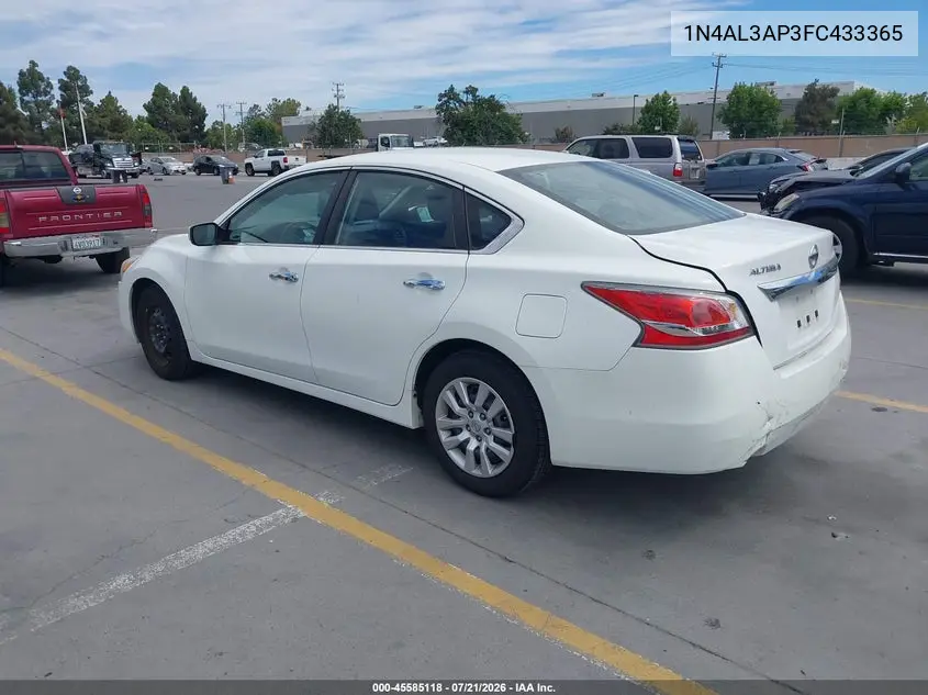 2015 Nissan Altima 2.5 VIN: 1N4AL3AP3FC433365 Lot: 45585118