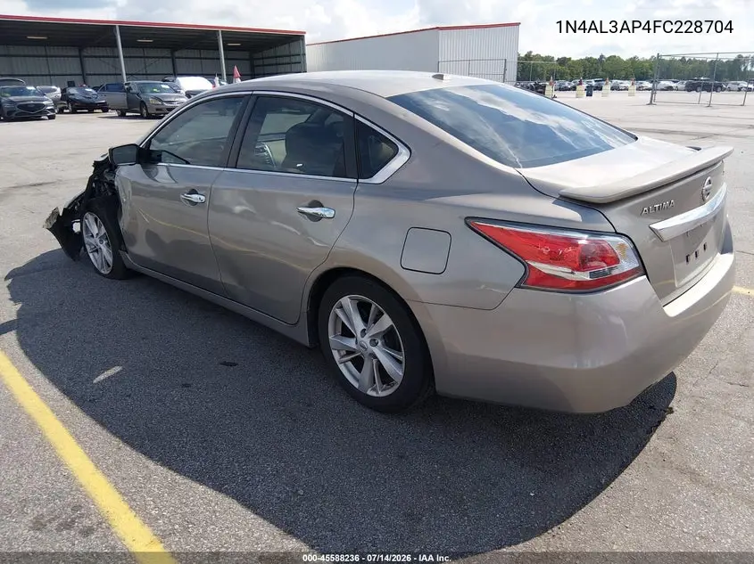 2015 Nissan Altima 2.5 Sv VIN: 1N4AL3AP4FC228704 Lot: 45588236