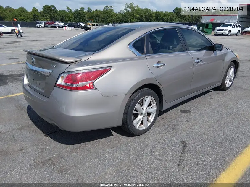 2015 Nissan Altima 2.5 Sv VIN: 1N4AL3AP4FC228704 Lot: 45588236