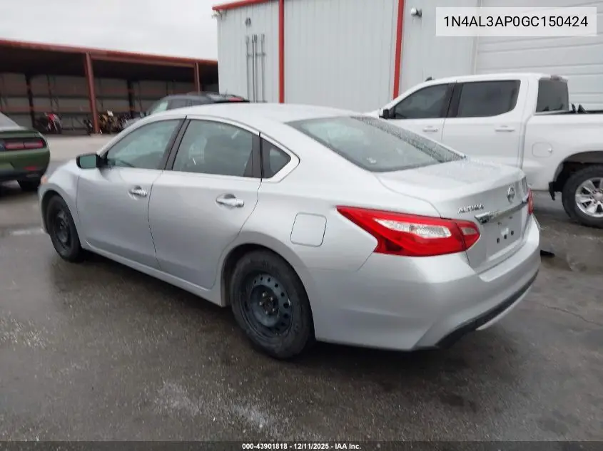 1N4AL3AP0GC150424 2016 Nissan Altima 2.5/2.5 S/2.5 Sl/2.5 Sr/2.5 Sv