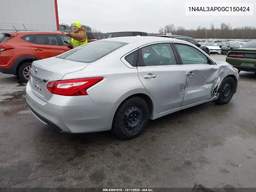 1N4AL3AP0GC150424 2016 Nissan Altima 2.5/2.5 S/2.5 Sl/2.5 Sr/2.5 Sv