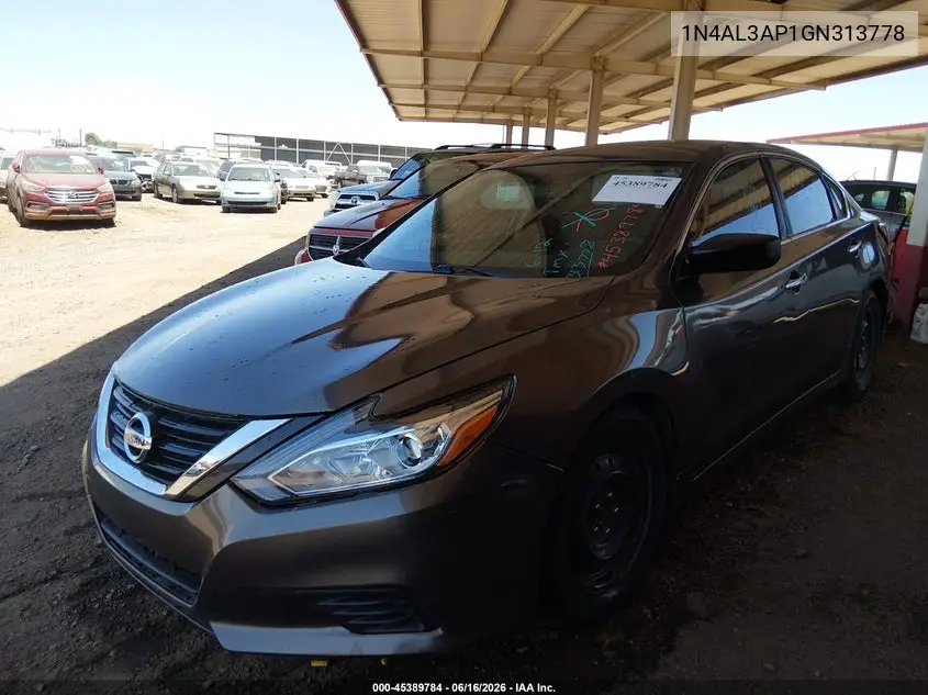 2016 Nissan Altima 2.5 S VIN: 1N4AL3AP1GN313778 Lot: 45389784